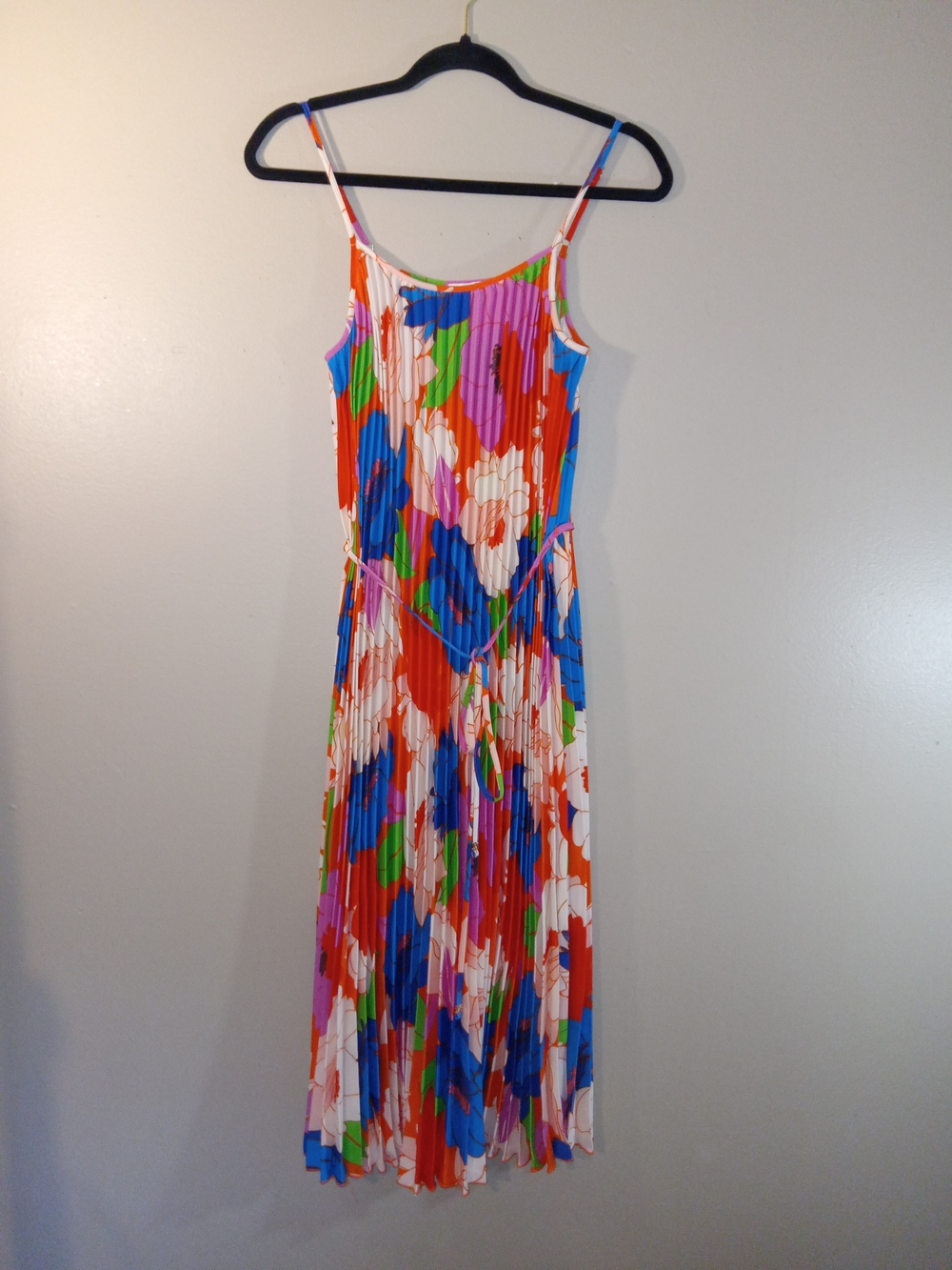 Sam Edelman Multicolor Floral Pleated Midi Dress